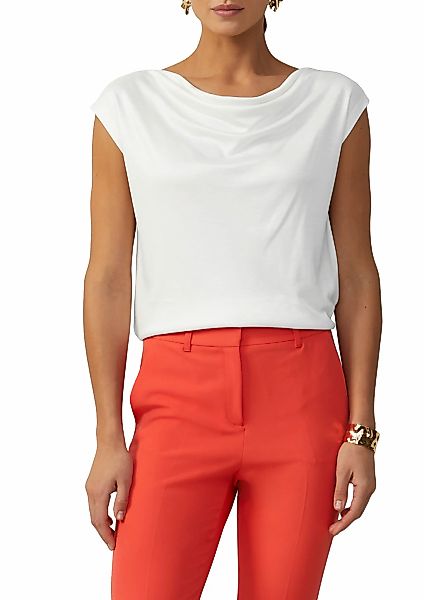 s.Oliver BLACK LABEL T-Shirt, mit Wasserfall-Ausschnitt günstig online kaufen