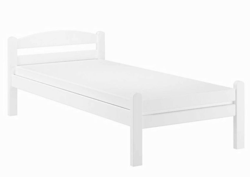 ERST-HOLZ Bett Einzelbett massiv Buche Waschweiß 80x200, Buchenholzwaschwei günstig online kaufen