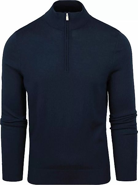 Suitable Merino Half Zip Pullover Navy - Größe S günstig online kaufen