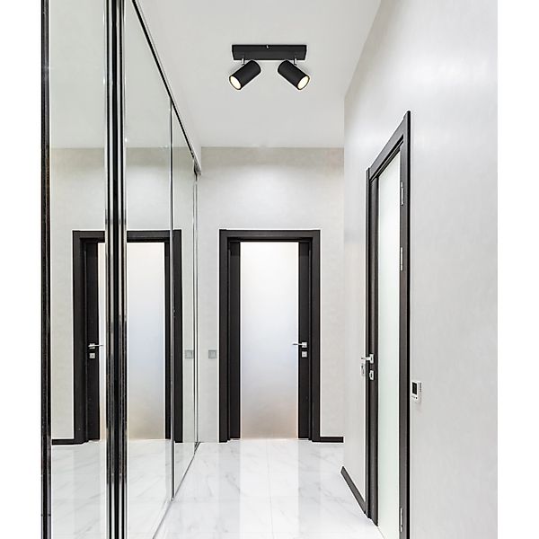 Globo Lighting Deckenstrahler   ¦ schwarz ¦ Maße (cm): B: 26 H: 12 T: 6.0 L günstig online kaufen