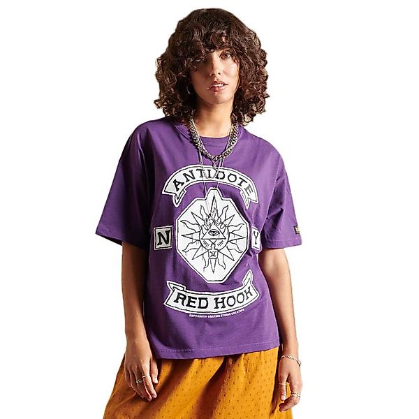 Superdry Crossing Lines Kurzarm T-shirt M Regal Purple günstig online kaufen