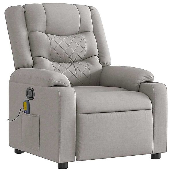 vidaXL Sessel Massagesessel Wolkengrau Stoff (1-St) günstig online kaufen