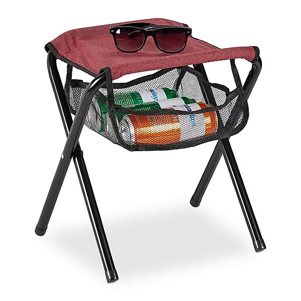 relaxdays Campinghocker Roter Klapphocker bis 120 günstig online kaufen