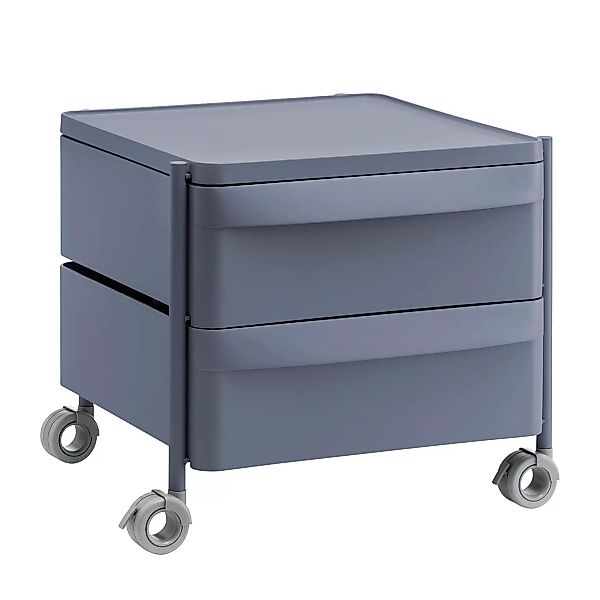 Pedrali - Boxie BXL 2C Rollcontainer H 46cm - blau/HxBxT 46x53x51.5cm/Geste günstig online kaufen