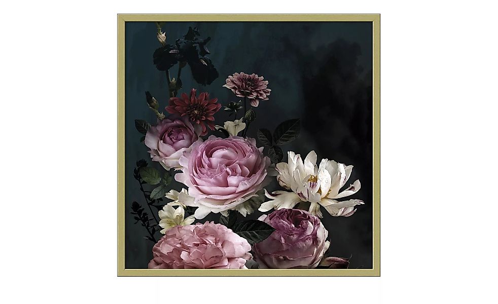 Gerahmtes Bild Slim-Scandic  Baroque Flowers IV - 53 cm - 53 cm - Sconto günstig online kaufen