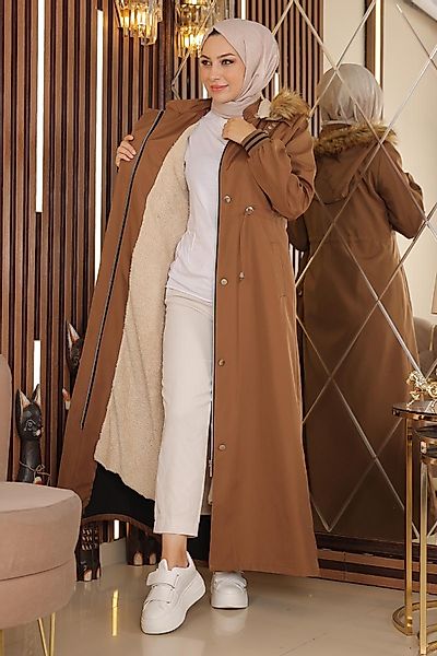 MODAMİHRAM Winterjacke Große Größe Kapuzenrippenjacke günstig online kaufen