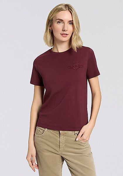Gant T-Shirt REG TONAL SHIELD SS T-SHIRT Rundhals, Ton in Ton Stickerei günstig online kaufen