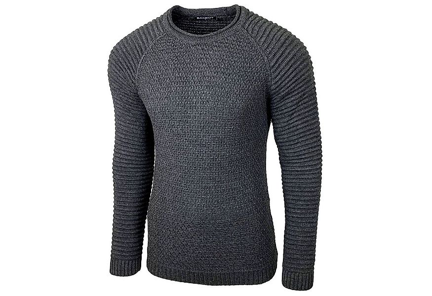 Baxboy Strickpullover Baxboy Strickpullover Herren Two Tone Rundhals Pullov günstig online kaufen