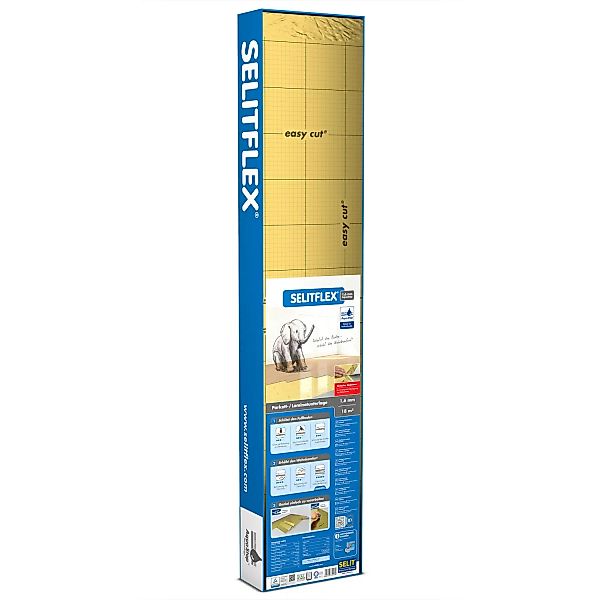 Selitflex® Trittschalldämmung für Parkett und Laminat 1,6 mm 18 m² mit Aqua günstig online kaufen