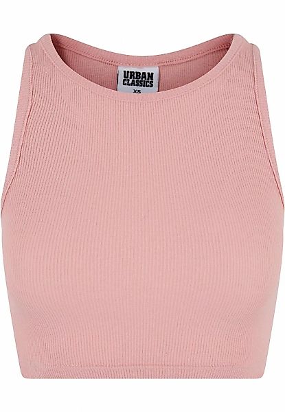 URBAN CLASSICS Muskelshirt "Urban Classics Damen Ladies Cropped Rib Top" günstig online kaufen