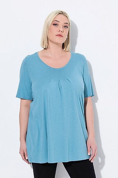 Ulla Popken T-Shirt T-Shirt Zierfalten A-Linie günstig online kaufen