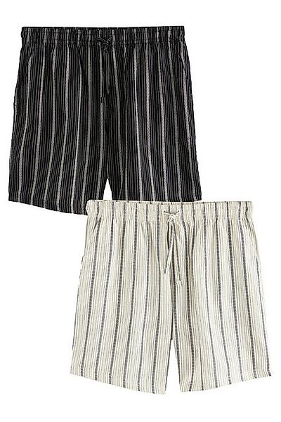 Next Pyjamahose Gestreifte Shorts aus Gewebe, 2er-Pack (2-tlg) günstig online kaufen