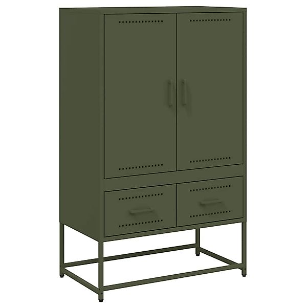 vidaXL Highboard Olivgrün 68x39x111,5 cm Stahl 846612 günstig online kaufen