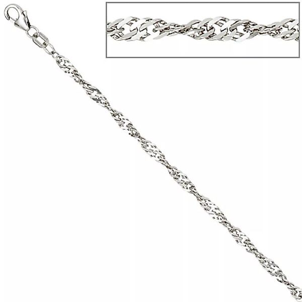 SIGO Singapurkette 925 Silber 2,9 mm 50 cm Halskette Kette Silberkette Kara günstig online kaufen