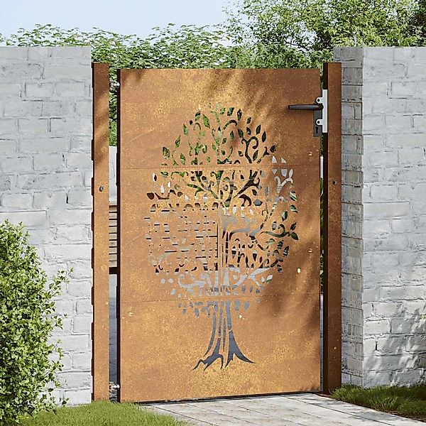 vidaXL Gartentor Gartentor 105x130 cm Cortenstahl günstig online kaufen