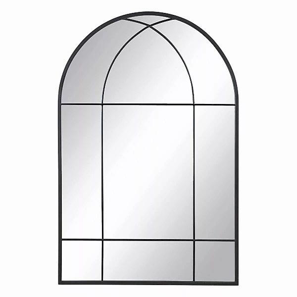 Wandspiegel 80 X 2,5 X 120 Cm Schwarz Metall Fenster günstig online kaufen