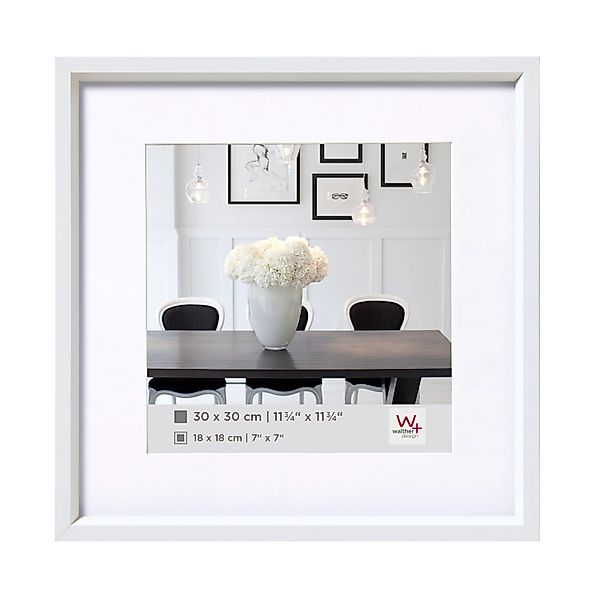 walther design Steel Style Kunststoff Bilderrahmen  40x40 cm Weiss günstig online kaufen