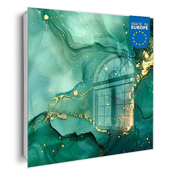 Banjado Großer Schlüsselkasten Glas 30x30cm Weiß Scharnier Rechts 50 Haken günstig online kaufen