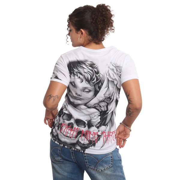YAKUZA Rundhalsshirt Angelic mit Rippbündchen günstig online kaufen