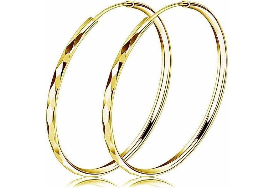 LuxusKollektion Ohrring und Ketten Set Creolen Silber 925 Groß Hoop Ring Hu günstig online kaufen