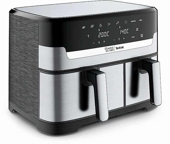 Tefal Heißluftfritteuse "Jamie Oliver by Tefal EY90JDE Dual Easy Fry & Gril günstig online kaufen