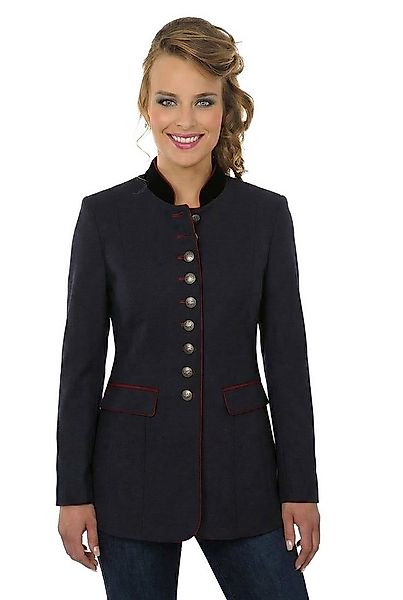 Moschen-Bayern Trachtenblazer Ophelia Damen Anthrazit mit Samtkragen und Me günstig online kaufen
