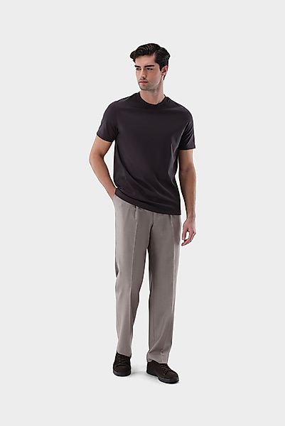 T-Shirt aus Schweizer Baumwolle mit Rundhals Regular Fit günstig online kaufen