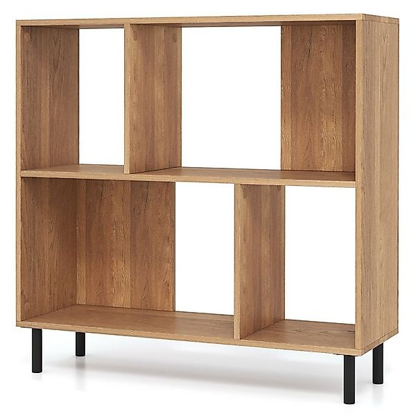 COSTWAY Bücherregal, mit 4 Fächern, Würfelregal 2 Ebenen, 90x30x90cm günstig online kaufen