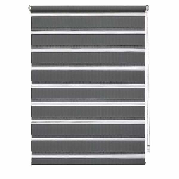 Gardinia Doppelrollo EasyFix mit Montageschiene 90 cm x 220 cm Anthrazit günstig online kaufen