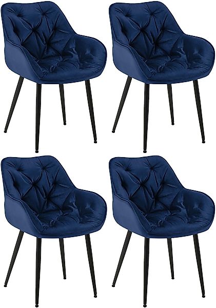 CLP Esszimmerstuhl Tanna Samt (4er Set), günstig online kaufen