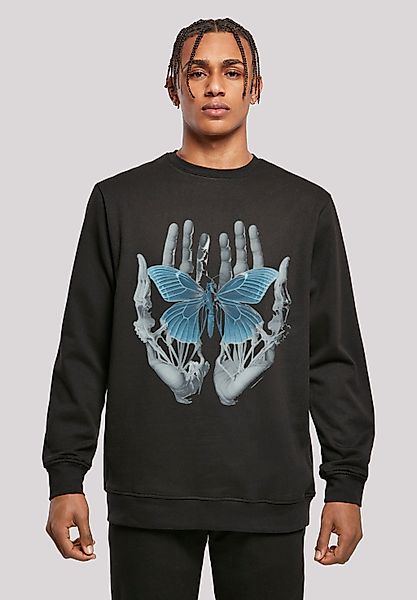 F4NT4STIC Kapuzenpullover "Skelett Hände Schmetterling" Print günstig online kaufen