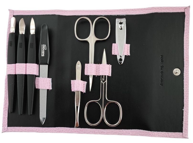 EloModa Maniküre-Etui Nagelpflege Set 8-tlg. Echtleder günstig online kaufen