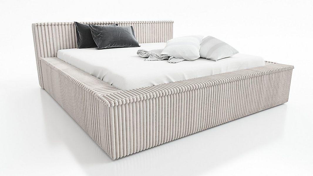 A&J MöbelLand GmbH Polsterbett RIO mit Lattenrost und Bettkasten. (Bett mit günstig online kaufen