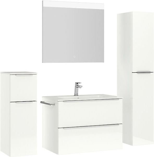 nobilia® Badmöbel-Set »Levere« vormontiert, mit Soft-Close, 4 Stk. tlg. günstig online kaufen