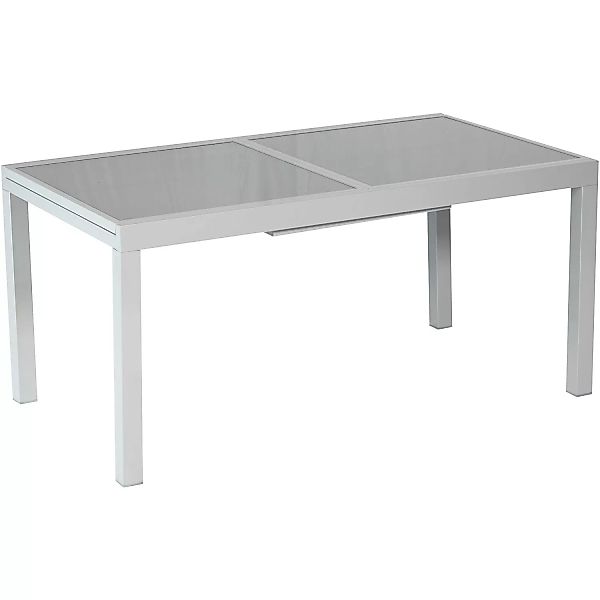 Gartentisch 160/220 cm x 90 cm Ausziehbar Grau günstig online kaufen