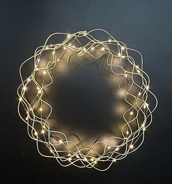 Trend Line Dekokranz TrendLine LED Lichterkranz Ø 30 cm silber warmweiß günstig online kaufen