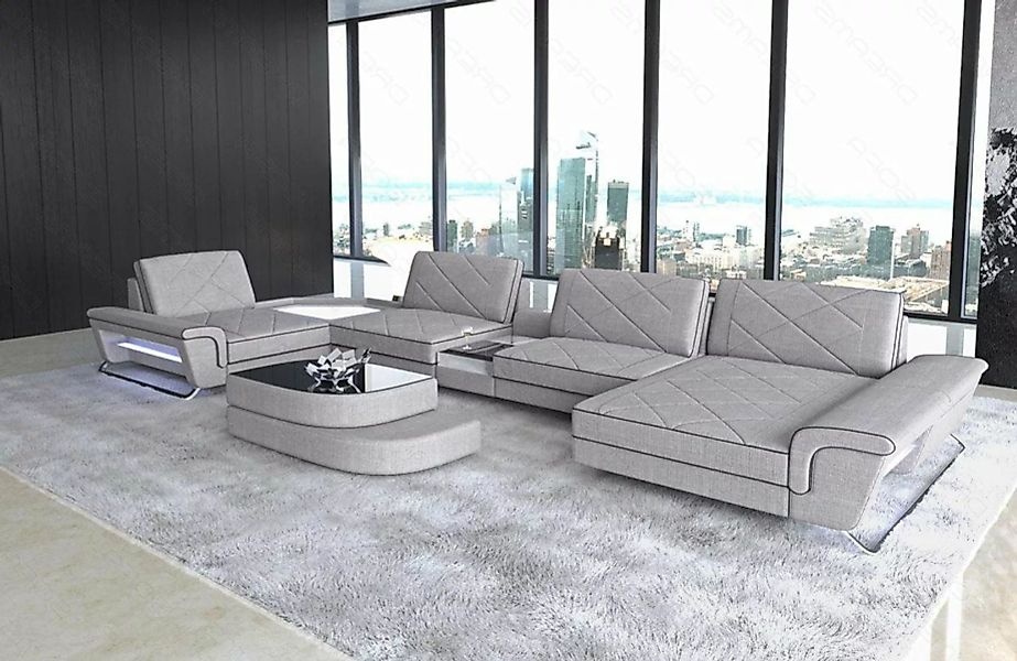 Sofa Dreams Wohnlandschaft Stoff Polster Couch Stoffsofa Ferrara U Form, U günstig online kaufen