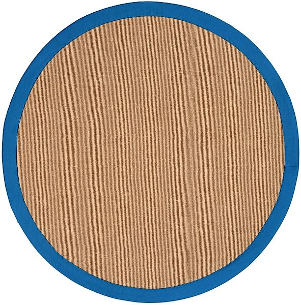 carpetfine Sisalteppich "Sisal" rund 5 mm Höhe mit farbiger Bordüre, Anti-R günstig online kaufen