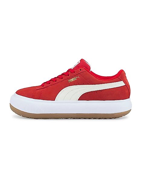 PUMA – Mayu – Sneaker aus Wildleder in Rot und Weiß günstig online kaufen