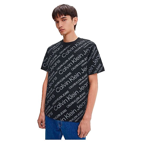 Calvin Klein Jeans Logo Aop Kurzärmeliges T-shirt S Logo Aop Ck Black günstig online kaufen