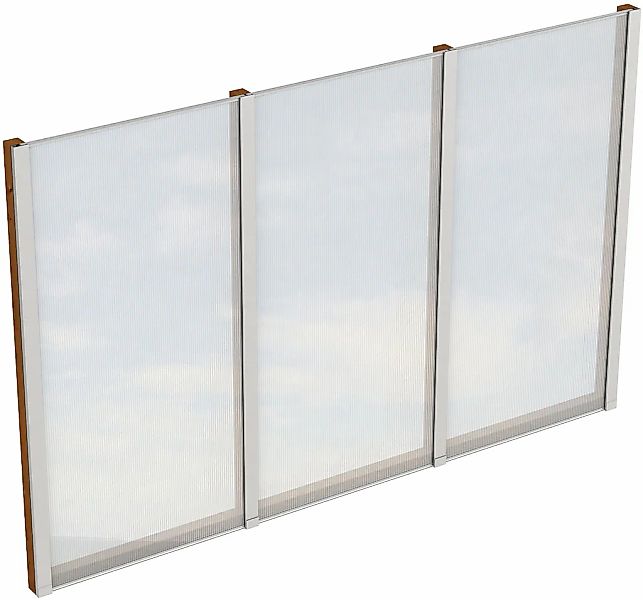 Skanholz Carport-Seitenwand m. Polycarbonat, freistehend günstig online kaufen