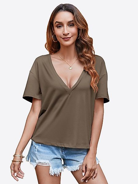 Imily Bela T-Shirt Damen Freizeit Kurzarmtop (Packung, 1-tlg., 1per-Pack) E günstig online kaufen