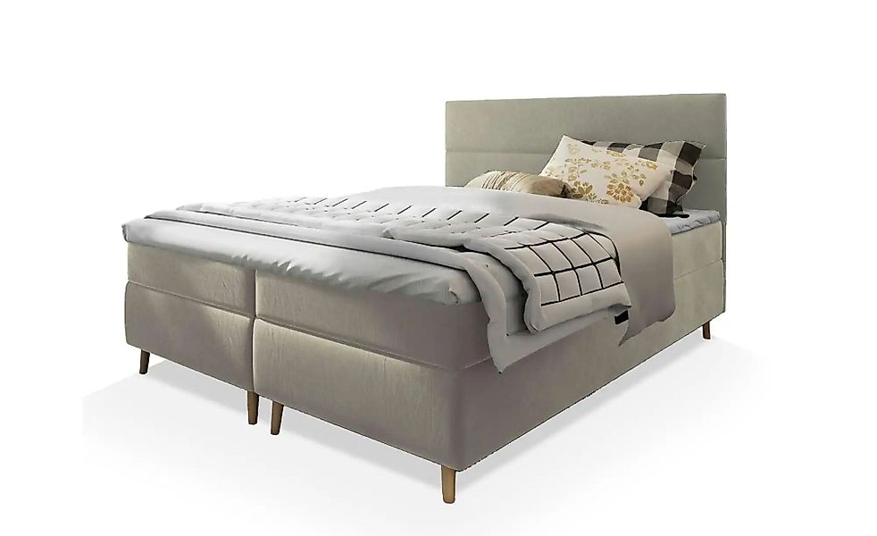 MASSENO Boxbett mit Bettkasten Santa ¦ beige ¦ Maße (cm): B: 140 H: 108 Bet günstig online kaufen