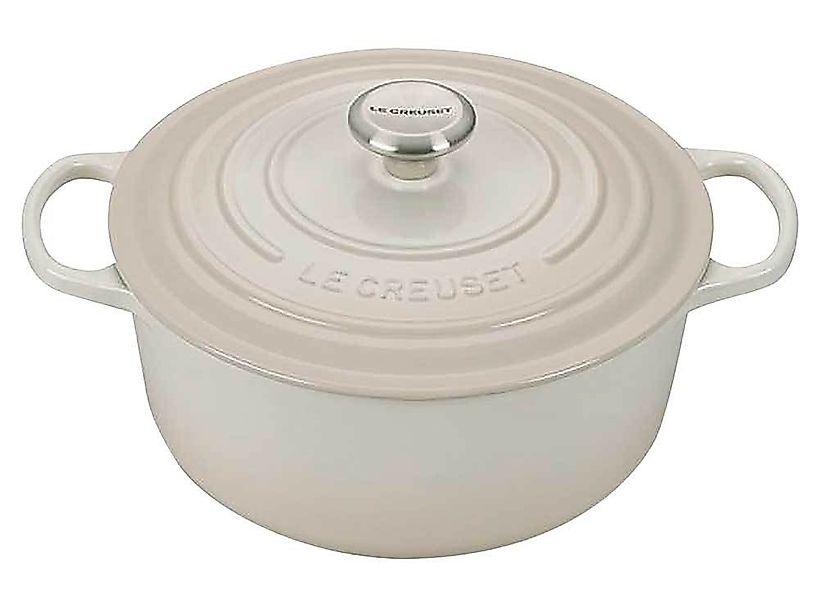 Le Creuset Bräter Signature Rund Gusseisen Meringue 26cm günstig online kaufen