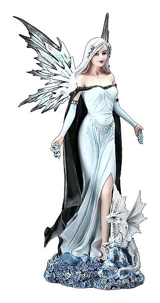 Figuren Shop GmbH Fantasy-Figur Elfen Figur - Winterkönigin mit Drache Fant günstig online kaufen