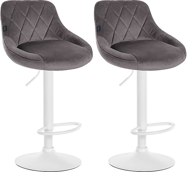 CLP Barhocker Lazio Samt (2er Set, günstig online kaufen