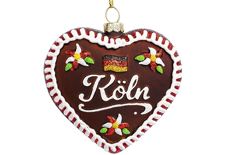 SIKORA Weihnachtsbaumkugel Lebkuchenherz Besondere Weihnachtskugel Glas Anh günstig online kaufen