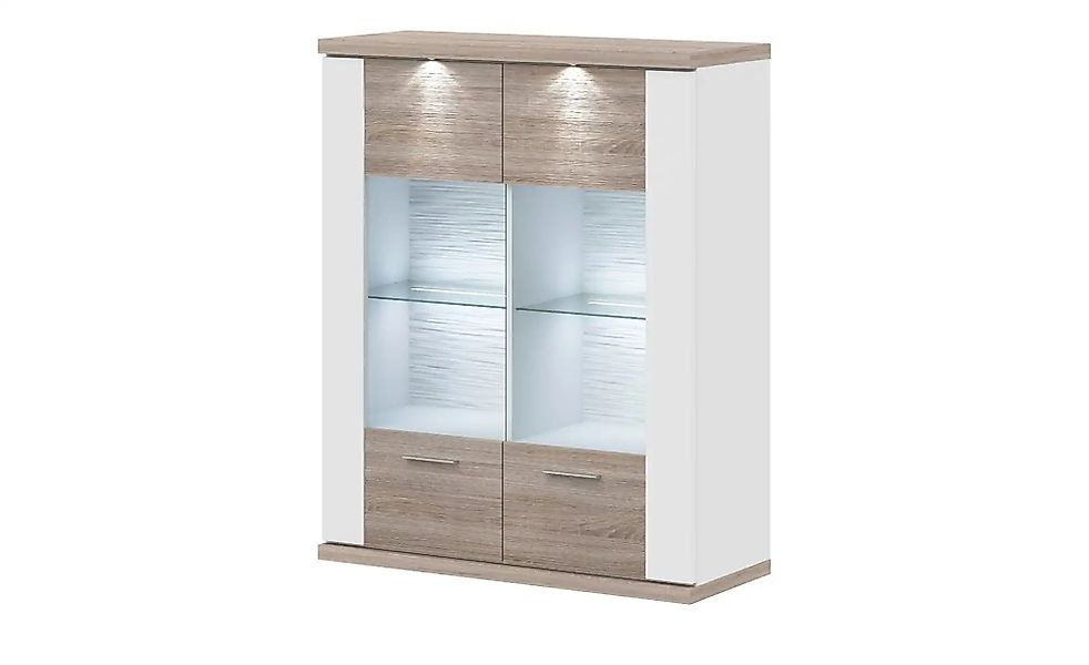 uno Hängevitrine   Titan ¦ holzfarben ¦ Maße (cm): B: 106 H: 130 T: 42.0 Sc günstig online kaufen