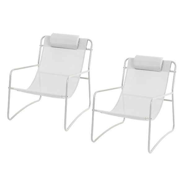 Svita Sveio 2er Set Outdoor Relaxsessel Gartenstuhl Mit Kissen Liegestuhl W günstig online kaufen