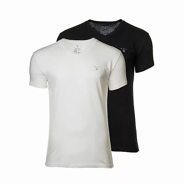 GANT Herren T-Shirt, 2er Pack - V-Ausschnitt, V-Neck, kurzarm, Baumwolle Sc günstig online kaufen